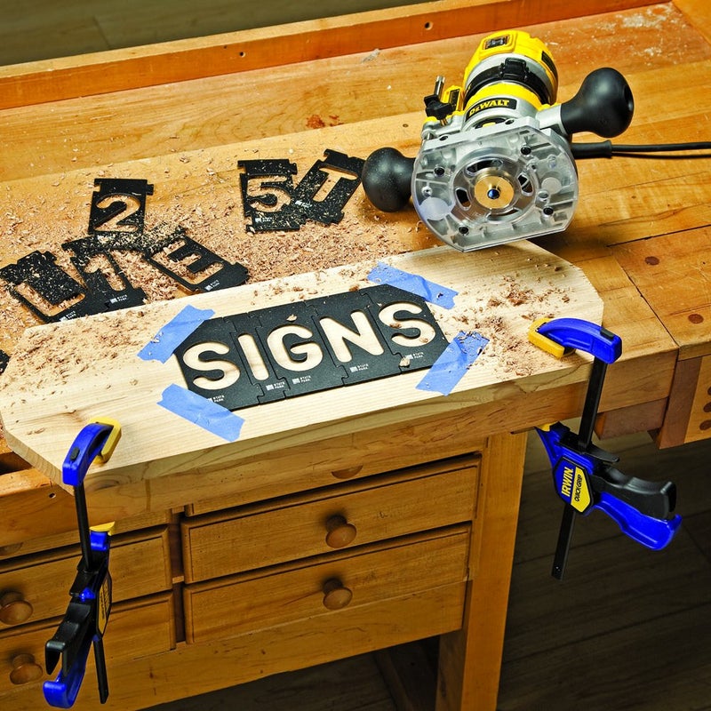 Rockler Router Letter Template Set (3-3/8â€ - 99 Pieces) â€“ State Park Font Letter Router Template â€“ Interlocking Sign Making Templates w/Letters, Numbers, Symbols - Interlock Signmaker's Templates - Image 4